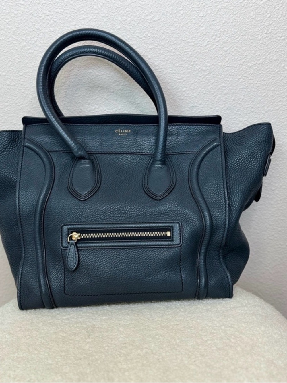 Celine Leather Luggage Phantom Tote in Charcoal - Picture 16 of 16